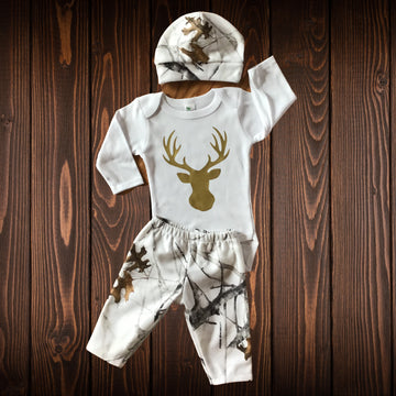 Camo Buck Gold Pant Set